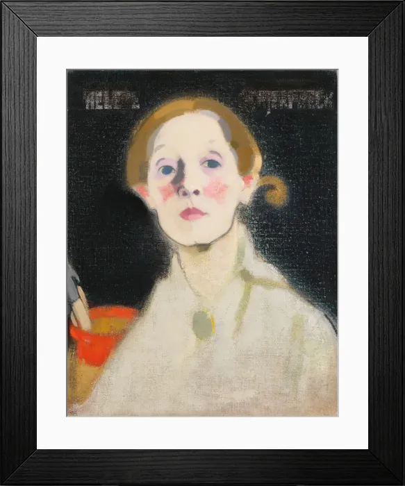 Framed Print : Self-Portrait, 1915. Creator: Schjerfbeck, Helene (1862-1946)