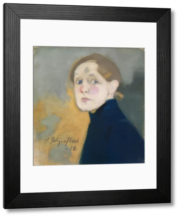 Framed Print : Self-Portrait, 1912. Creator: Schjerfbeck, Helene (1862-1946) Framed Print : Self-Portrait, 1912. Creator: Schjerfbeck, Helene (1862-1946)