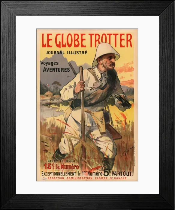 Framed Print : Le Globe Trotter, 1900s. Creator: Tauzin, Louis (1842-1915) Framed Print : Le Globe Trotter, 1900s. Creator: Tauzin, Louis (1842-1915)