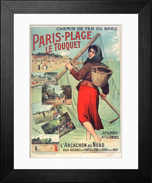 Framed Print : Le Touquet-Paris-Plage, c. 1900-1910. Creator: Tauzin, Louis (1842-1915) Framed Print : Le Touquet-Paris-Plage, c. 1900-1910. Creator: Tauzin, Louis (1842-1915)