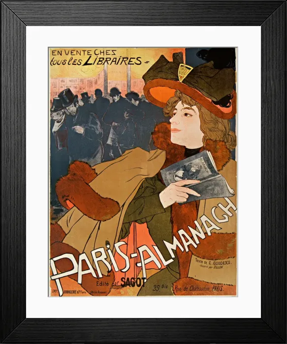 Framed Print : Paris-Almanach, c. 1900. Creator: Feure, Georges de Framed Print : Paris-Almanach, c. 1900. Creator: Feure, Georges de
