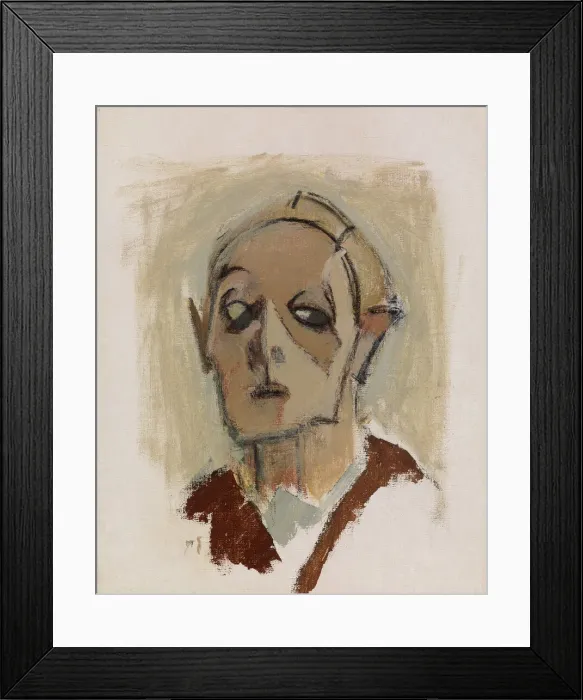 Framed Print : Self-Portrait, 1945. Creator: Schjerfbeck, Helene (1862-1946) Framed Print : Self-Portrait, 1945. Creator: Schjerfbeck, Helene (1862-1946)