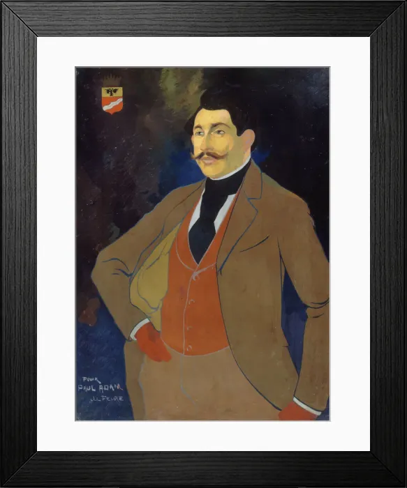 Framed Print : Portrait of the novelist Paul Adam (1862-1920), c. 1900. Creator: Feure, Georges de Framed Print : Portrait of the novelist Paul Adam (1862-1920), c. 1900. Creator: Feure, Georges de
