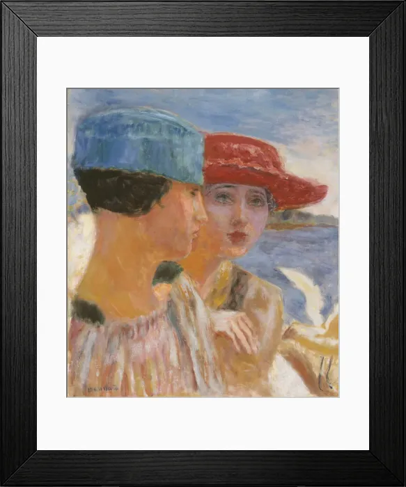 Framed Print : Young girls with a seagull, 1917. Creator: Bonnard, Pierre (1867-1947) Framed Print : Young girls with a seagull, 1917. Creator: Bonnard, Pierre (1867-1947)