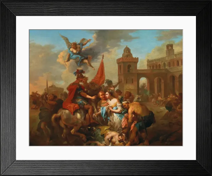 Framed Print : Romulus and Hersilia, ca 1764-1765. Creator: Seekatz, Johann Conrad (1719-1768) Framed Print : Romulus and Hersilia, ca 1764-1765. Creator: Seekatz, Johann Conrad (1719-1768)