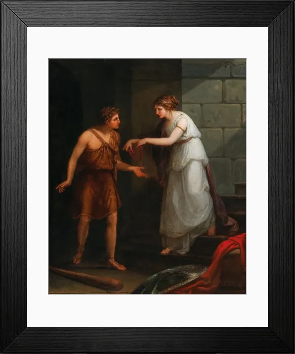 Framed Print : Theseus and Ariadne. Creator: Kauffmann, Angelika (1741-1807) Framed Print : Theseus and Ariadne. Creator: Kauffmann, Angelika (1741-1807)