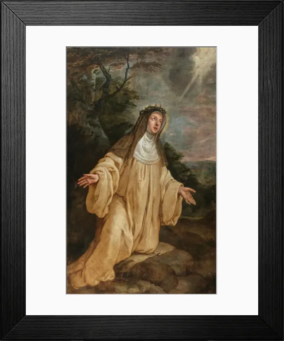 Framed Print : Saint Catherine of Siena. Creator: Crayer, Caspar de (1584-1669) Framed Print : Saint Catherine of Siena. Creator: Crayer, Caspar de (1584-1669)
