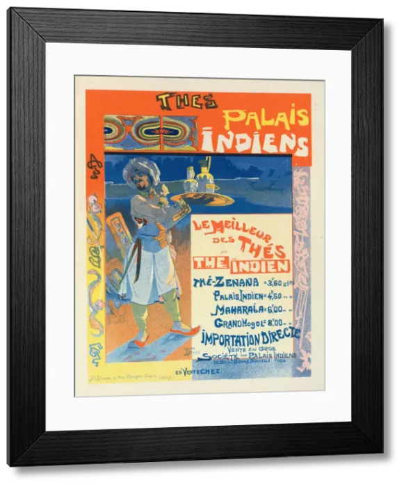 Framed Print : Thes du Palais Indien, c. 1900. Creator: Feure, Georges de Framed Print : Thes du Palais Indien, c. 1900. Creator: Feure, Georges de
