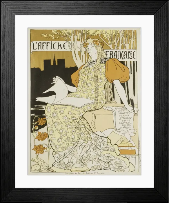 Framed Print : L Affiche Francaise, ca 1897. Creator: Thiriet, Henri (1873-1946) Framed Print : L Affiche Francaise, ca 1897. Creator: Thiriet, Henri (1873-1946)