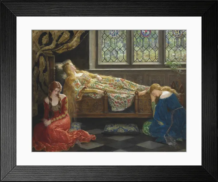 Framed Print : Sleeping Beauty. Creator: Collier, John (1850-1934)
