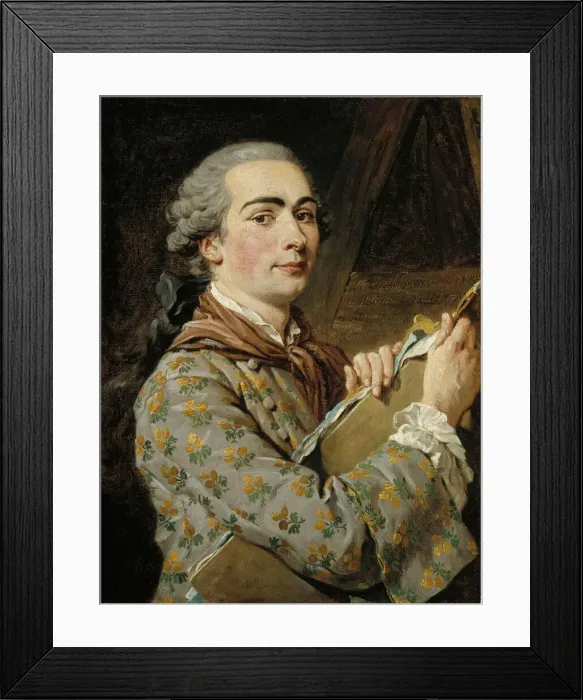 Framed Print : Self-Portrait, 1750s. Creator: Lagrenee, Louis-Jean-Francois (1725-1805) Framed Print : Self-Portrait, 1750s. Creator: Lagrenee, Louis-Jean-Francois (1725-1805)