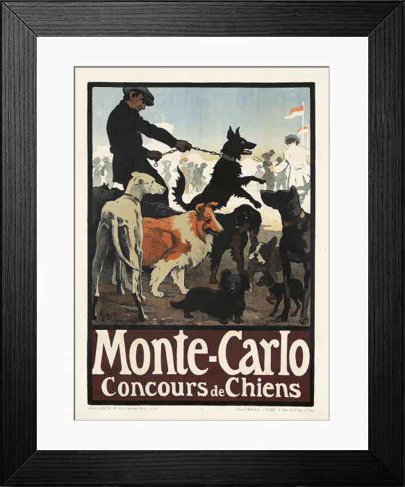 Framed Print : Monte Carlo, Concours de Chiens, 1900s. Creator: Grün, Jules-Alexandre (1868-1938) Framed Print : Monte Carlo, Concours de Chiens, 1900s. Creator: Grün, Jules-Alexandre (1868-1938)