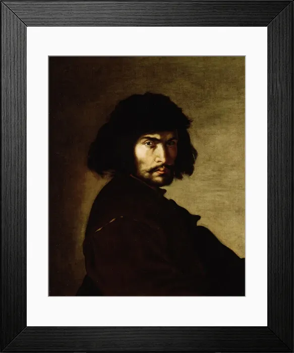Framed Print : Self-Portrait. Creator: Rosa, Salvatore (1615-1673) Framed Print : Self-Portrait. Creator: Rosa, Salvatore (1615-1673)