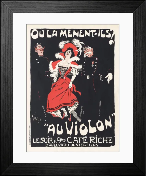 Framed Print : Oula menent-ils? Au Violon, 1897. Creator: Grün Framed Print : Oula menent-ils? Au Violon, 1897. Creator: Grün
