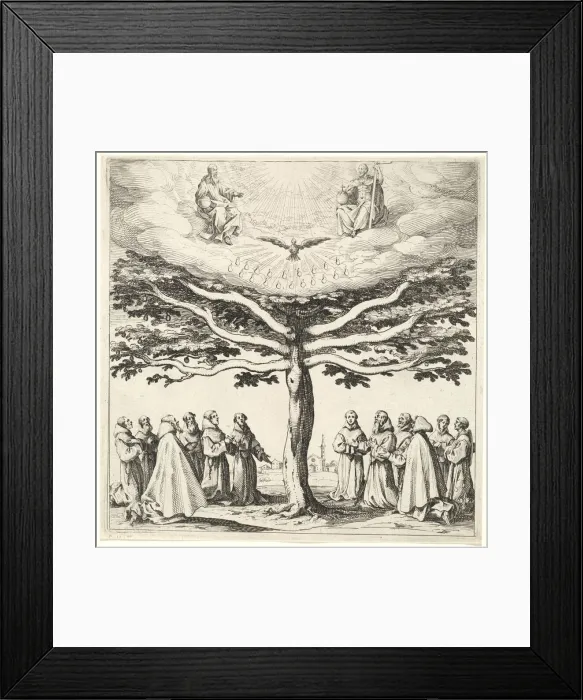Framed Print : The Holy Trinity in the Tree of Life, Adored by Franciscans, in or after 1621 Framed Print : The Holy Trinity in the Tree of Life, Adored by Franciscans, in or after 1621