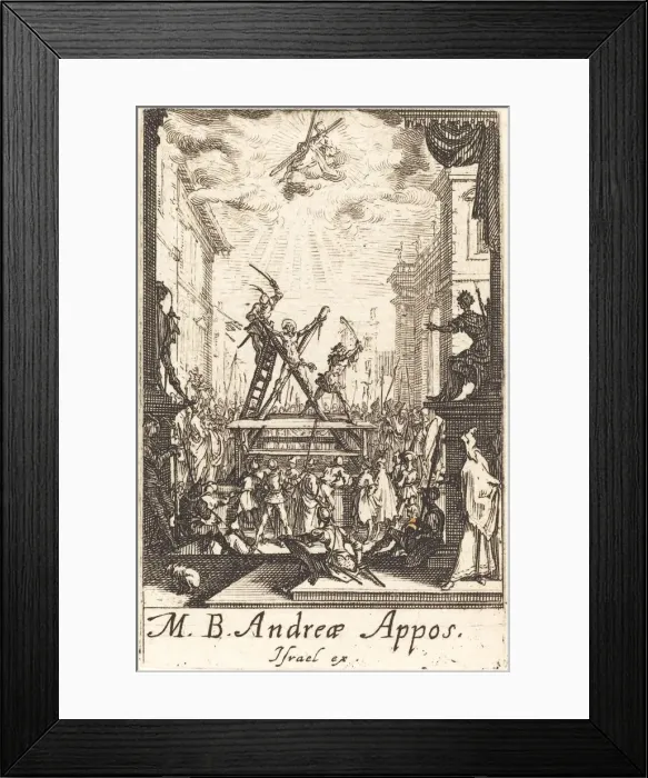 Framed Print : The Martyrdom of Saint Andrew, c. 1634 / 1635. Creator: Jacques Callot Framed Print : The Martyrdom of Saint Andrew, c. 1634 / 1635. Creator: Jacques Callot