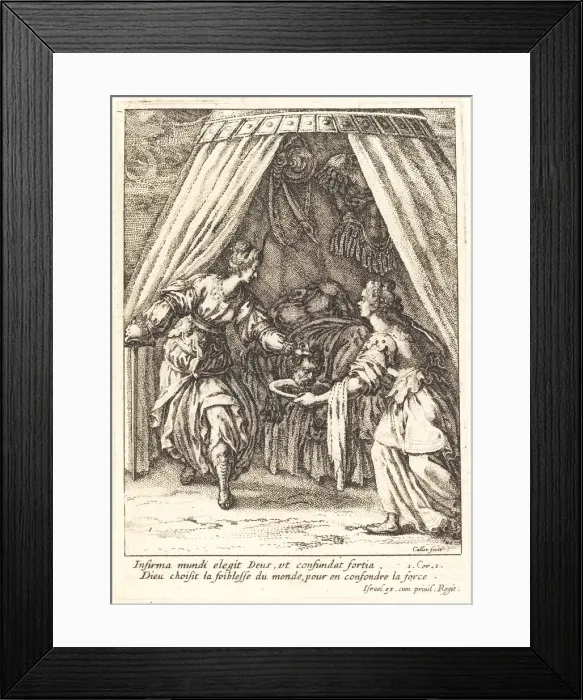 Framed Print : Judith with the Head of Holofernes. Creator: Jacques Callot Framed Print : Judith with the Head of Holofernes. Creator: Jacques Callot