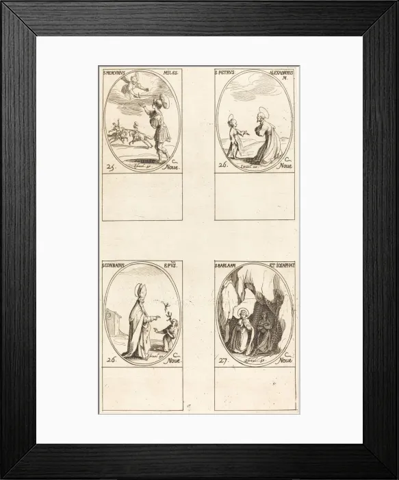 Framed Print : St. Mercury; St. Peter of Alexandria; St. Conrad; Sts. Barlaam and Josaphat Framed Print : St. Mercury; St. Peter of Alexandria; St. Conrad; Sts. Barlaam and Josaphat