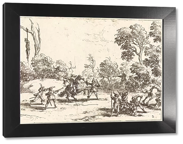 Attacking Travelers on the Highway, c. 1633. Creator: Jacques Callot