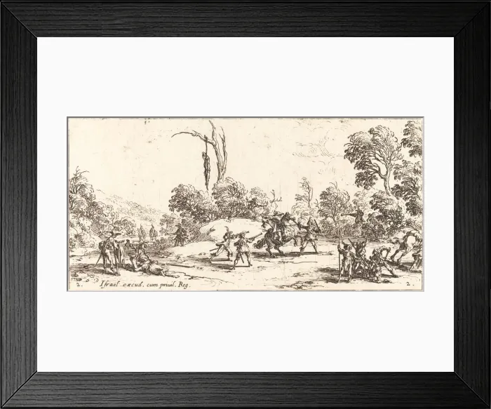 Framed Print : Attacking Travelers on the Highway, c. 1633. Creator: Jacques Callot Framed Print : Attacking Travelers on the Highway, c. 1633. Creator: Jacques Callot