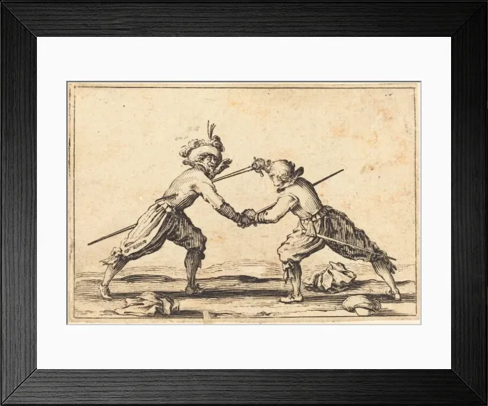 Framed Print : Duel with Swords, c. 1622. Creator: Jacques Callot Framed Print : Duel with Swords, c. 1622. Creator: Jacques Callot
