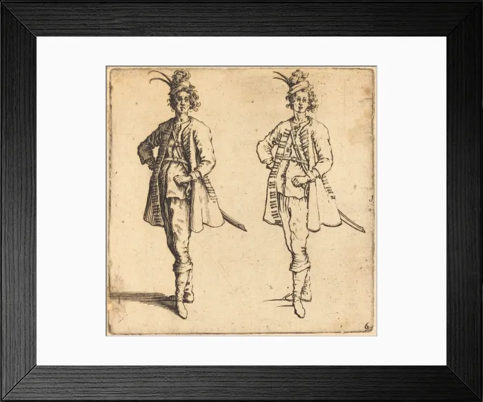 Framed Print : Officer, Front View, 1617 and 1621. Creator: Jacques Callot Framed Print : Officer, Front View, 1617 and 1621. Creator: Jacques Callot