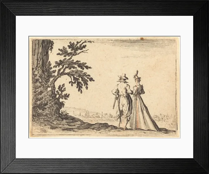 Framed Print : The Promenade, c. 1622. Creator: Jacques Callot Framed Print : The Promenade, c. 1622. Creator: Jacques Callot