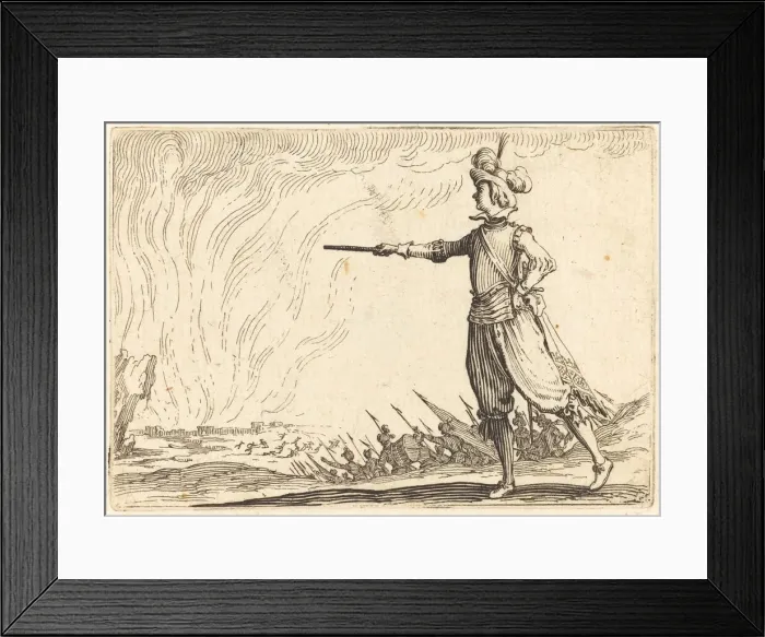Framed Print : Military Commander on Foot, c. 1622. Creator: Jacques Callot Framed Print : Military Commander on Foot, c. 1622. Creator: Jacques Callot