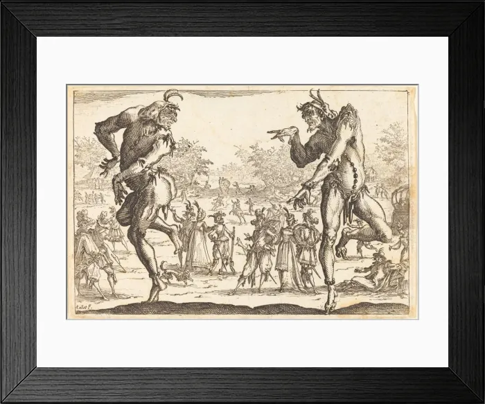 Framed Print : Two Zanni, c. 1616. Creator: Jacques Callot Framed Print : Two Zanni, c. 1616. Creator: Jacques Callot