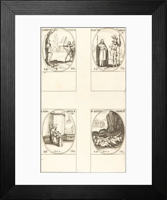 Framed Print : St. Christina; St. James, Apostle, and St. Christopher; St. Anne; Seven Sleepers of E Framed Print : St. Christina; St. James, Apostle, and St. Christopher; St. Anne; Seven Sleepers of E