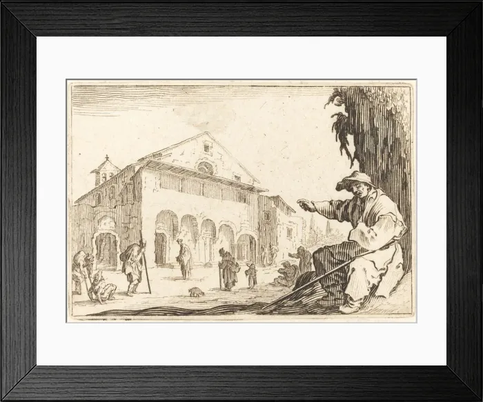 Framed Print : Almshouse, c. 1622. Creator: Jacques Callot Framed Print : Almshouse, c. 1622. Creator: Jacques Callot