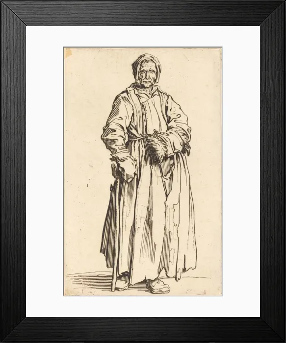 Framed Print : One-Eyed Woman, c. 1622. Creator: Jacques Callot Framed Print : One-Eyed Woman, c. 1622. Creator: Jacques Callot