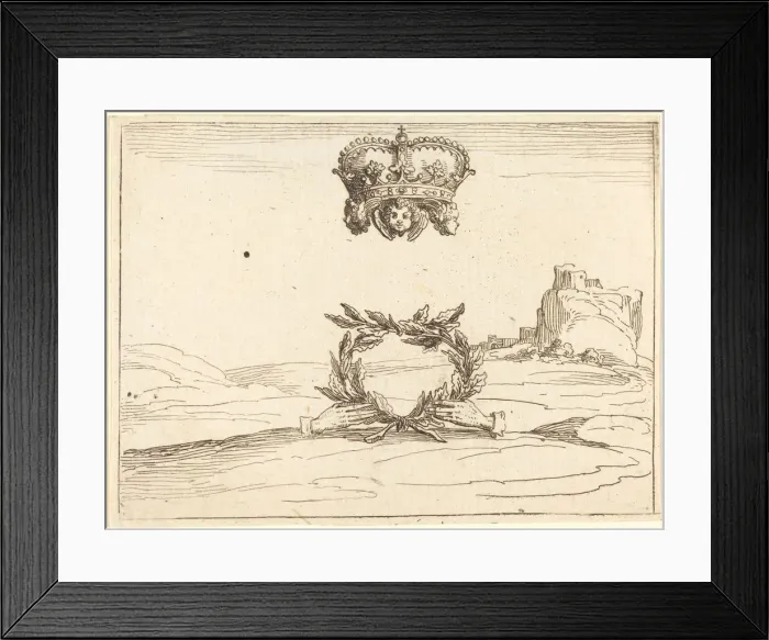 Framed Print : The Two Crowns. Creator: Jacques Callot Framed Print : The Two Crowns. Creator: Jacques Callot