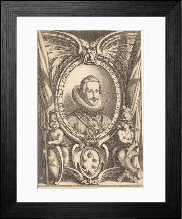 Framed Print : Cosimo II de Medici, Grand Duke of Tuscany, 1621. Creator: Jacques Callot Framed Print : Cosimo II de Medici, Grand Duke of Tuscany, 1621. Creator: Jacques Callot