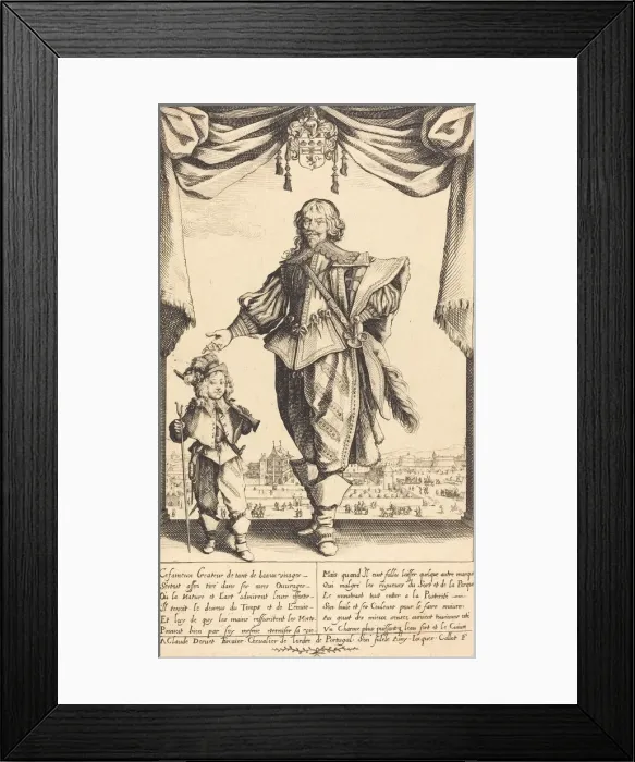 Framed Print : Claude Deruet and his Son, Jean, 1632. Creator: Jacques Callot Framed Print : Claude Deruet and his Son, Jean, 1632. Creator: Jacques Callot