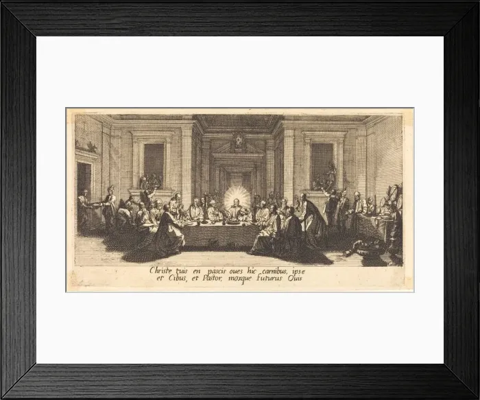 Framed Print : The Last Supper, c. 1618. Creator: Jacques Callot Framed Print : The Last Supper, c. 1618. Creator: Jacques Callot