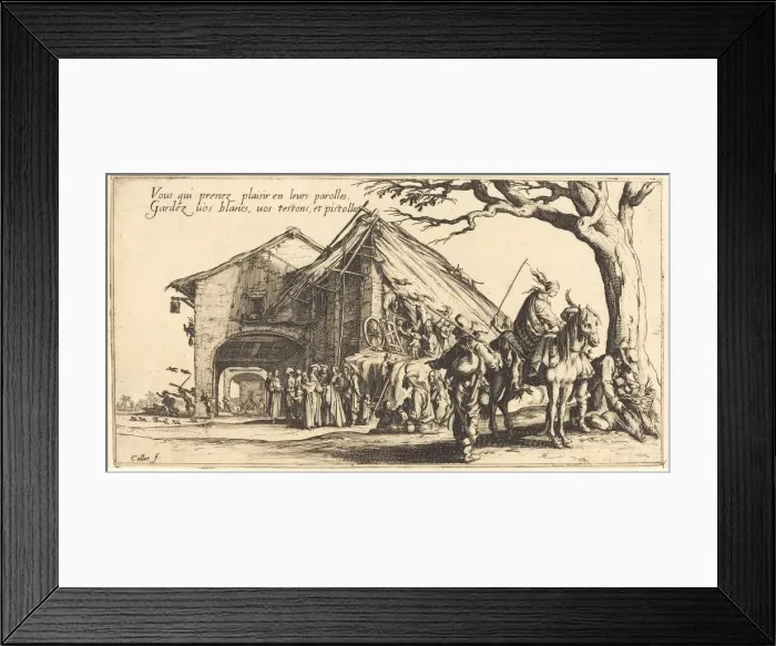 Framed Print : The Stopping Place, 1621. Creator: Jacques Callot Framed Print : The Stopping Place, 1621. Creator: Jacques Callot