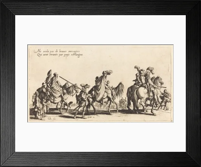 Framed Print : The Bohemians Marching: The Vanguard, 1621. Creator: Jacques Callot Framed Print : The Bohemians Marching: The Vanguard, 1621. Creator: Jacques Callot