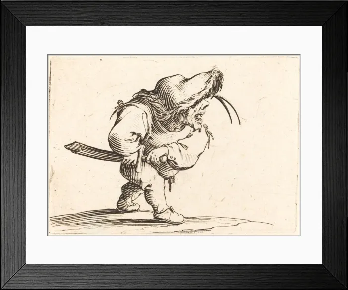 Framed Print : Man Preparing to Draw his Sword, c. 1622. Creator: Jacques Callot Framed Print : Man Preparing to Draw his Sword, c. 1622. Creator: Jacques Callot