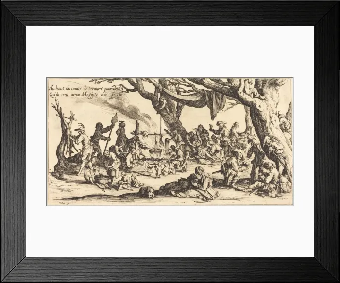 Framed Print : The Feast of the Bohemians, 1621. Creator: Jacques Callot Framed Print : The Feast of the Bohemians, 1621. Creator: Jacques Callot