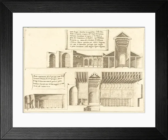 Framed Print : Elevation of Churches including the Holy Manger, 1619. Creator: Jacques Callot Framed Print : Elevation of Churches including the Holy Manger, 1619. Creator: Jacques Callot
