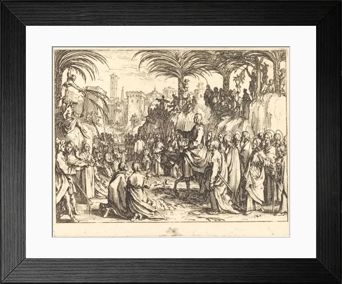Framed Print : The Entry into Jerusalem, 1635. Creator: Jacques Callot Framed Print : The Entry into Jerusalem, 1635. Creator: Jacques Callot