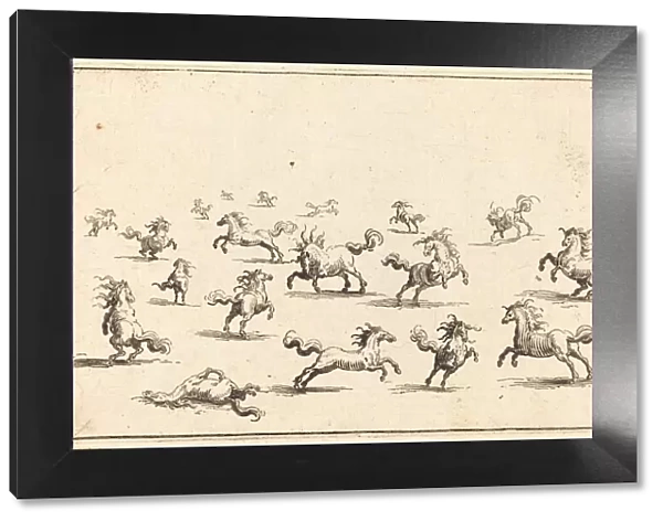 Horses Running, c. 1622. Creator: Jacques Callot