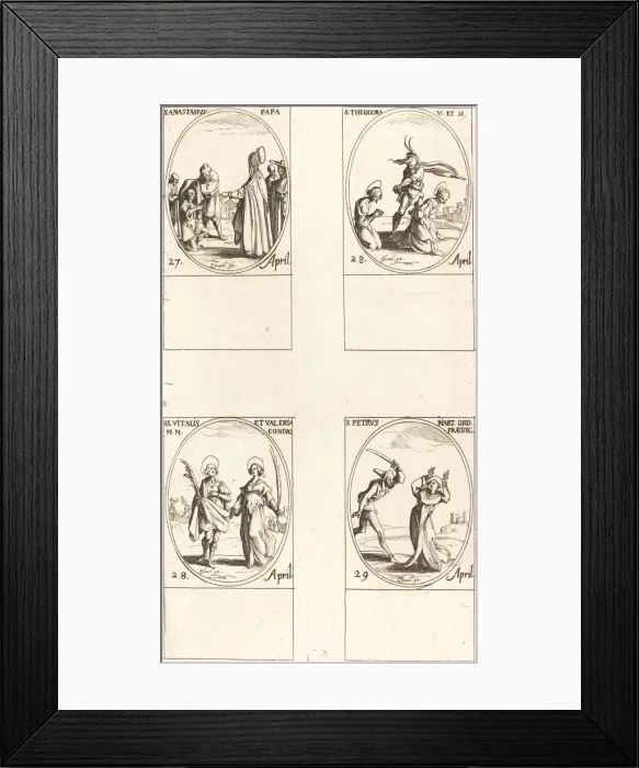 Framed Print : St. Anastasius; St. Theodora; Sts. Vitalis and Valeria; St. Peter Martyr Framed Print : St. Anastasius; St. Theodora; Sts. Vitalis and Valeria; St. Peter Martyr