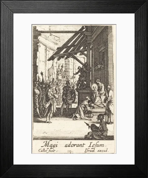 Framed Print : The Adoration of the Magi, in or after 1630. Creator: Jacques Callot Framed Print : The Adoration of the Magi, in or after 1630. Creator: Jacques Callot