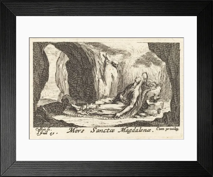 Framed Print : Death of the Magdalene. Creator: Jacques Callot