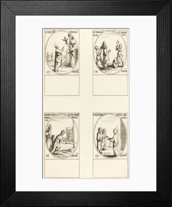 Framed Print : St. Gregory;Sts. Romanus & Barulla;Dedication of the Basilicas of SS Framed Print : St. Gregory;Sts. Romanus & Barulla;Dedication of the Basilicas of SS