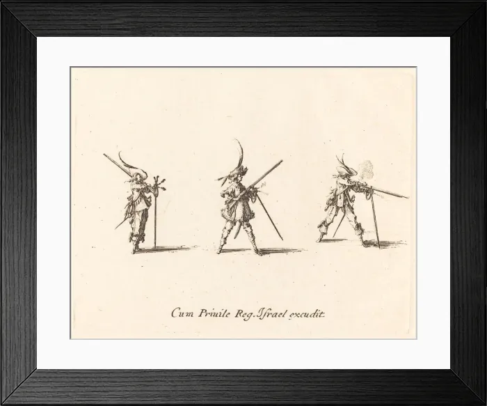 Framed Print : Firing the Musket, 1634 / 1635. Creator: Jacques Callot Framed Print : Firing the Musket, 1634 / 1635. Creator: Jacques Callot