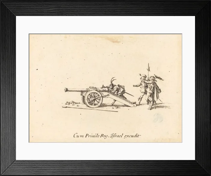 Framed Print : Loading the Cannon, 1634 / 1635. Creator: Jacques Callot Framed Print : Loading the Cannon, 1634 / 1635. Creator: Jacques Callot