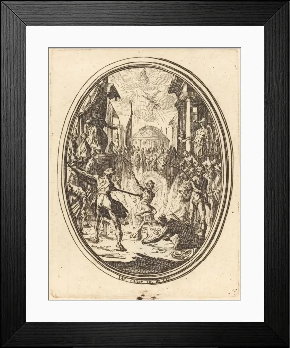 Framed Print : The Martyrdom of Saint Lawrence. Creator: Jacques Callot Framed Print : The Martyrdom of Saint Lawrence. Creator: Jacques Callot